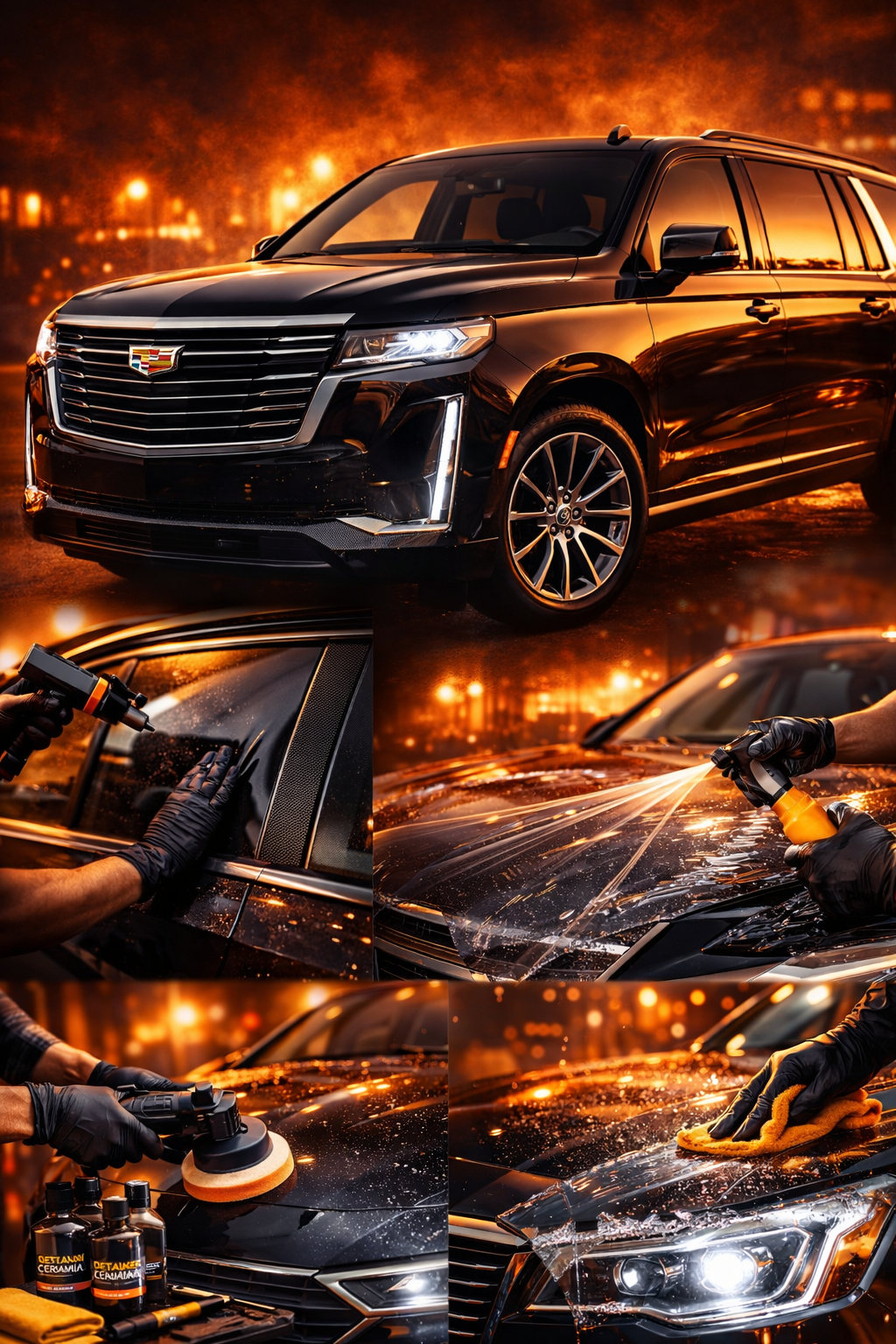 A+ Detail, Tint & Protection offering window tint, mobile tint, paint protection film, ceramic coating, detailing, car polishing, buffing, paint correction, and scratch removal in San Diego