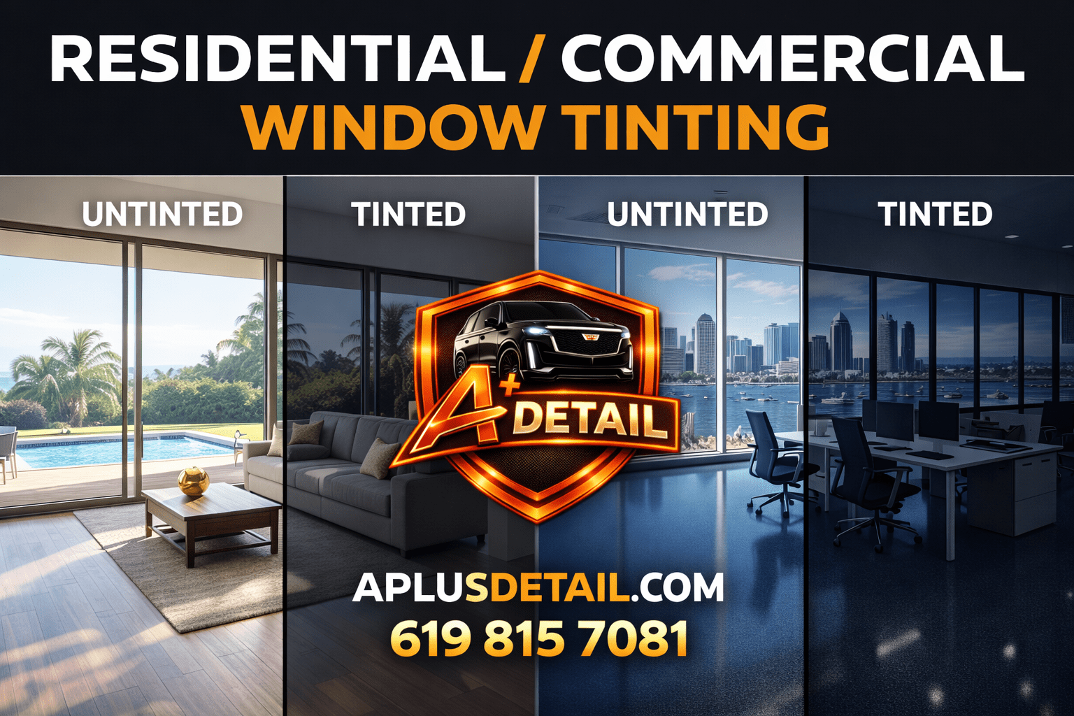 Residential and commercial window tint in San Diego and surrounding areas