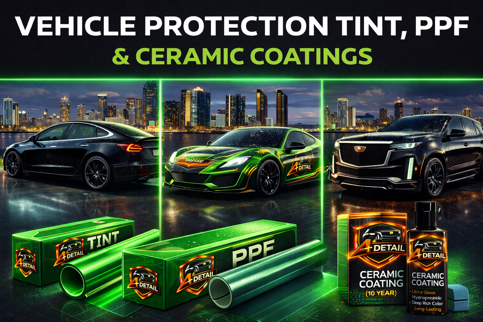 Window Tint, PPF and Ceramic Coating San Diego
